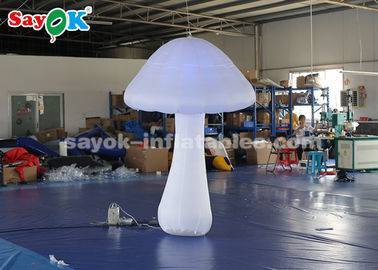 Dekoracja sceniczna nadmuchiwanego oświetlenia, 2-metrowy nadmuchiwany grzyb z 16 diodami LED zmieniającymi kolory