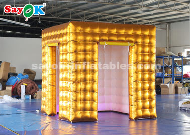 Event Booth wyświetla 2,5 mln złotej nadmuchiwanej fotobudki LED Air z kolorowymi światłami SGS ROHS