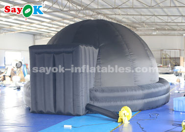 4,5-metrowy przenośny nadmuchiwany namiot kopułowy do planetarium w kolorze czarnym