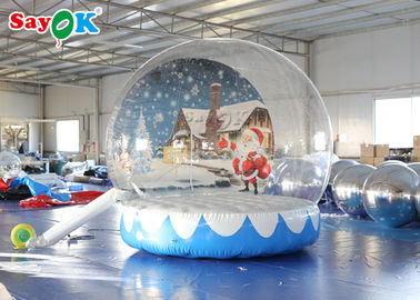 PVC Giant 3m dmuchana świąteczna kula śniegu z nadrukiem w tle
