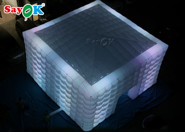 Wyjdź na zewnątrz Nadmuchiwany namiot LED Cube Nadmuchiwany namiot powietrzny do komercyjnej dekoracji reklamowej