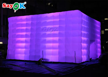 Wyjdź na zewnątrz Nadmuchiwany namiot LED Cube Nadmuchiwany namiot powietrzny do komercyjnej dekoracji reklamowej
