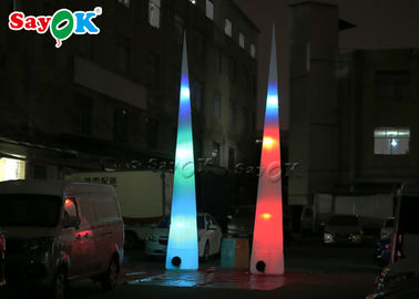 Kolorowe dmuchane oświetlenie Dekoracyjne stożek LED z dmuchawą do reklamy