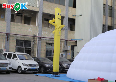 Dancing Air Man Żółta tkanina w kratkę Nadmuchiwany balon powietrzny do dekoracji scenicznej