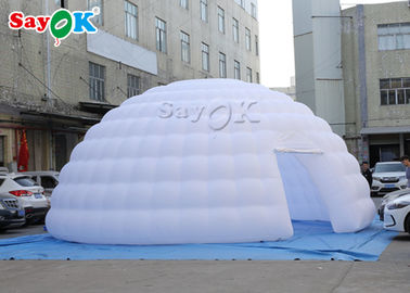 Idź na zewnątrz Namiot powietrzny Podwójne szwy 8m Biały nadmuchiwany namiot powietrzny / wystawa Namiot kopułowy Igloo