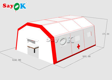 Nadmuchiwany namiot ratunkowy Ruchomy wodoodporny nadmuchiwany namiot medyczny do ustawiania łóżek z pompą powietrza