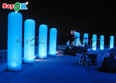 Niestandardowy nadmuchiwany słup kolumny LED do dekoracji ślubnych / scenicznych / wejściowych na przyjęcie
