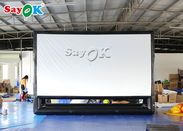 Nadmuchiwany ekran zewnętrzny Big Black Air Sealed Blow Up Movie Screen dla centrów nauki 4,72 x 3,4 m