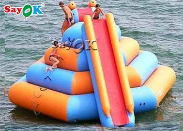 CE Wodne zabawki nadmuchowe / Komercyjne wodne zjeżdżalnie nadmuchowe z wieżą wspinaczkową Wodne zabawki dla jeziora