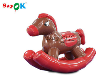 Sayok czerwony PVC Kid nadmuchiwany kucyk koń na biegunach