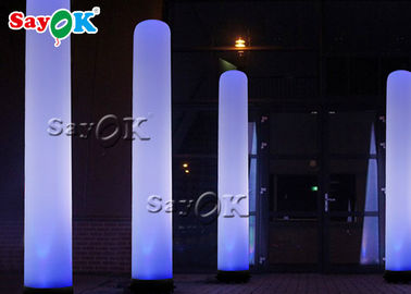 Dostosowane białe oświetlenie LED Nadmuchiwany filar do dekoracji