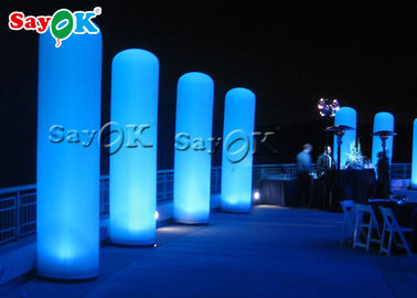 Dostosowane białe oświetlenie LED Nadmuchiwany filar do dekoracji