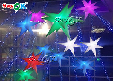 Reklama zmieniająca kolor Nadmuchiwana gwiazda LED do dekoracji imprez