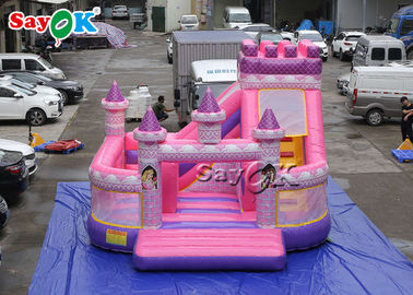 Dzieciak wodoodporny różowy nadmuchiwany zamek księżniczki 5x5,5x4,2m