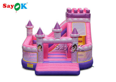 Dzieciak wodoodporny różowy nadmuchiwany zamek księżniczki 5x5,5x4,2m
