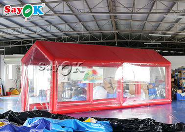 Powietrzny nadmuchiwany namiot Czerwony PVC Wodoodporny nadmuchiwany kanał medyczny do dezynfekcji pierwszej pomocy