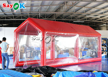 Powietrzny nadmuchiwany namiot Czerwony PVC Wodoodporny nadmuchiwany kanał medyczny do dezynfekcji pierwszej pomocy