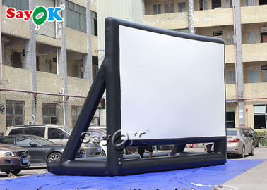 Ekrany filmowe na podwórku 7x5mH Składany czarny nadmuchiwany ekran kinowy do dekoracji scenicznej