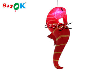 Dekoracja klubu 2m Czerwone nadmuchiwane oświetlenie LED Hippocampus