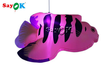 Wisząca dekoracja sceny 2m nadmuchiwane tropikalne ryby ze światłami LED