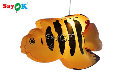 Parki rozrywki Żółte tropikalne ryby 2m Nadmuchiwana dekoracja świetlna