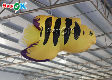 Parki rozrywki Żółte tropikalne ryby 2m Nadmuchiwana dekoracja świetlna