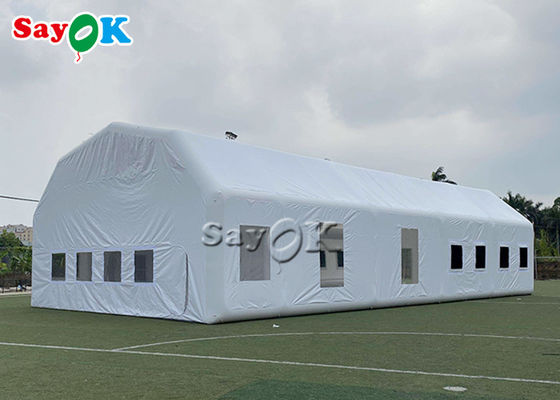 Nadmuchiwany namiot roboczy Wodoodporny biały 20x10x5,5mH Nadmuchiwana kabina lakiernicza