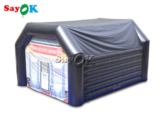 Namiot imprezowy na świeżym powietrzu Dostosowany czarny nadmuchiwany namiot kopułowy z PCV o grubości 0,4 mm na imprezy