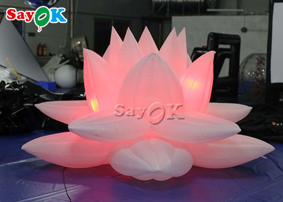 Dekoracja imprezowa 3m nadmuchiwany model kwiatu lotosu z diodą LED