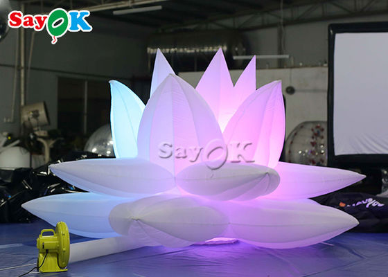 Dekoracja imprezowa 3m nadmuchiwany model kwiatu lotosu z diodą LED