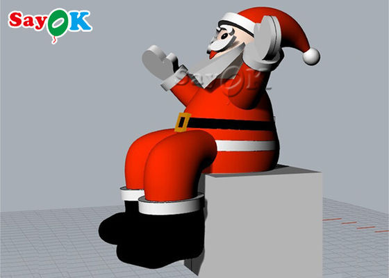 2m Nadmuchiwane Dekoracje Świąteczne Boże Narodzenie Siedzący Mikołaj