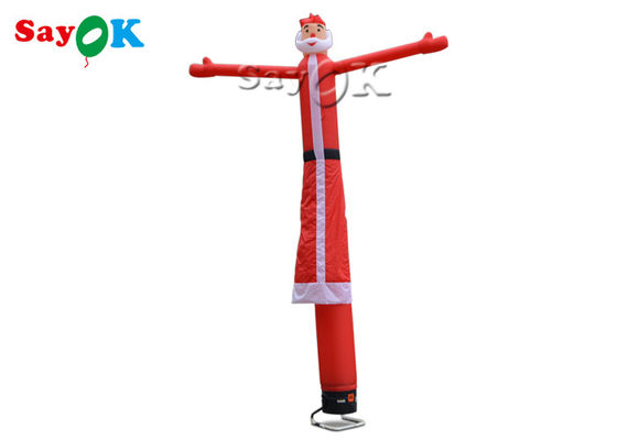 Nadmuchiwana zwariowana machająca tuba Człowiek z jedną nogą Czerwona 5 m Nadmuchiwana świąteczna tancerka mikołajkowa