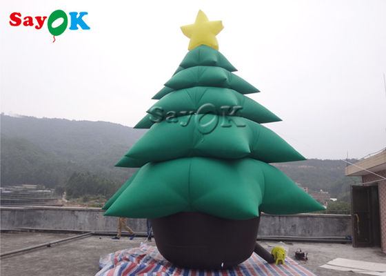 5m Nadmuchiwane Dekoracje Świąteczne Zielona Choinka Z Ozdobami