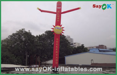 Air Dancing Man Reklama Handlowa Czerwona 6-metrowa nadmuchiwana rura Człowiek z nadrukiem logo Oxford Nylon