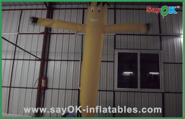 Nadmuchiwany tancerz wiatru Żółty mini nadmuchiwany tancerz powietrza do reklamy z dmuchawą 750w