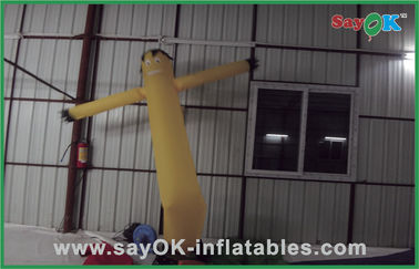 Nadmuchiwany tancerz wiatru Żółty mini nadmuchiwany tancerz powietrza do reklamy z dmuchawą 750w