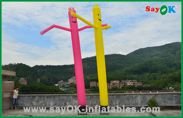 One Legged Air Dancer Dekoracje świąteczne Czerwona / żółta nadmuchiwana rura Man Commercial Dancing Air Man