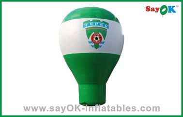 Biały i zielony duży nadmuchiwany balon, balon nadmuchiwany reklama
