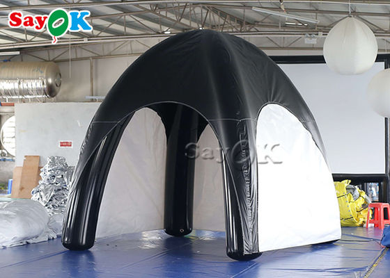 Rodzinny namiot pneumatyczny plandeka uszczelniony pneumatycznie nadmuchiwany namiot pająka czarno-biały