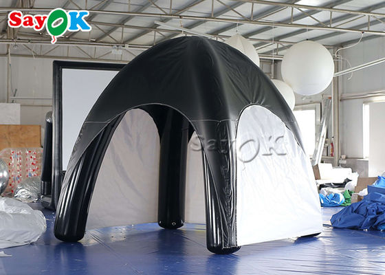 Rodzinny namiot pneumatyczny plandeka uszczelniony pneumatycznie nadmuchiwany namiot pająka czarno-biały