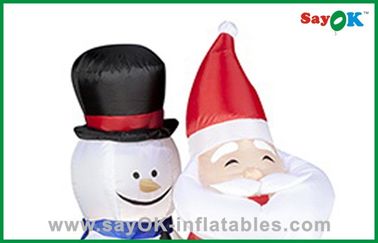 Boże Narodzenie Santa lub Snowman nadmuchiwane dekoracje świąteczne z sankami