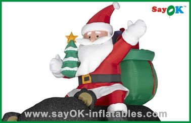 Christmas Santa Snowman Nadmuchiwane Christmas dekoracji z upominkami i Black Bear