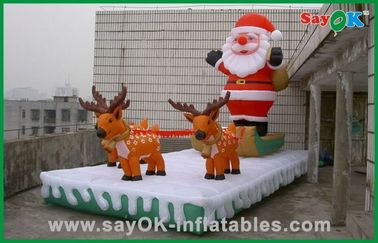 Dekoracje świąteczne nadmuchiwane nadmuchiwane Santa i reniferów