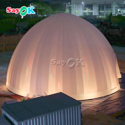 Zewnętrzna nadmuchiwana kopuła namiotowa 15x7,5mH LED Light Nadmuchiwany namiot powietrzny na kemping