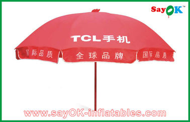 Rynek namiotów z baldachimem ogrodowym Reklama Czerwony parasol słoneczny Wodoodporny do promocji 3X3m