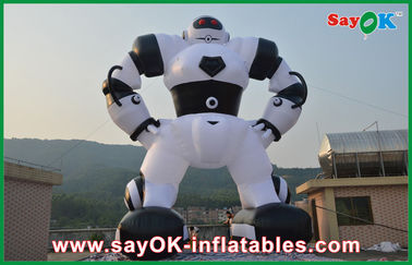 Odkryty biały 10-metrowy nadmuchiwany robot nadmuchiwane postaci z kreskówek dla reklamy