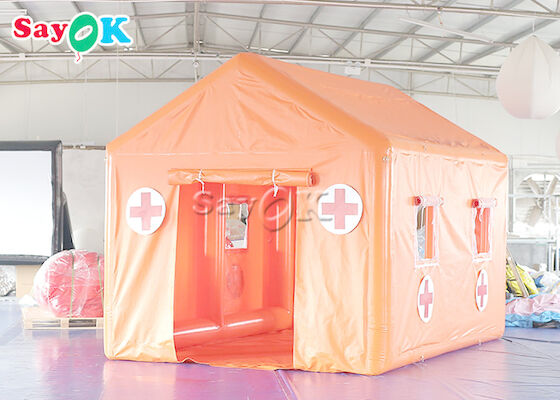 Namiot szpitala polowego Plandeka PVC Awaryjny nadmuchiwany namiot medyczny Wodoodporny