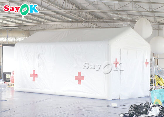 Nadmuchiwany namiot 6x3x3mH Biały nadmuchiwany namiot szpitalny z pcv do izolacji