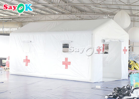 Nadmuchiwany namiot 6x3x3mH Biały nadmuchiwany namiot szpitalny z pcv do izolacji