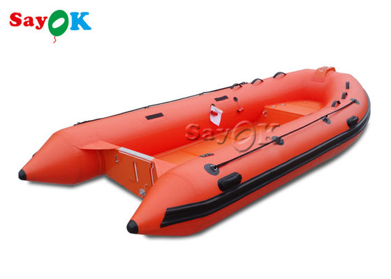 12,8 stopy 390 cm czerwone nadmuchiwane łodzie z PVC z silnikiem zaburtowym